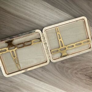 ROGERS Lin Bren - Black Genuine Leather Cigarette Case - 1940s - Made In USA